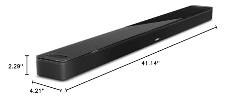 Smart Ultra Dolby Atmos Soundbar, All-in-One Surround Sound System for TV, A.I. Dialogue Mode, Alexa and Google Voice Control, HDMI eARC, Black