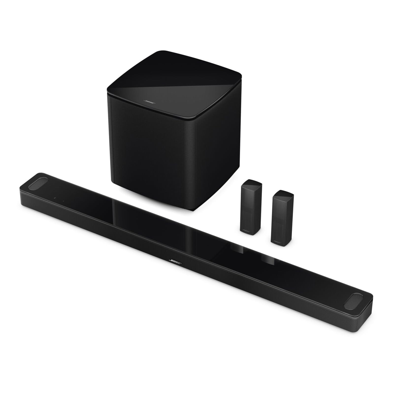 Smart Ultra Dolby Atmos Soundbar, All-in-One Surround Sound System for TV, A.I. Dialogue Mode, Alexa and Google Voice Control, HDMI eARC, Black