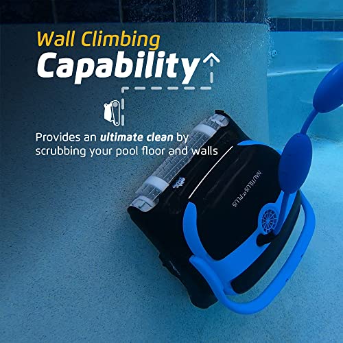 Nautilus CC Plus Wi-Fi Automatic Robotic Pool Vacuum Cleaner, Always Cleaning, Never Charging, with Wall Climbing Scrubber Brush, Ideal for In-Ground Pools up to 50 FT in Length