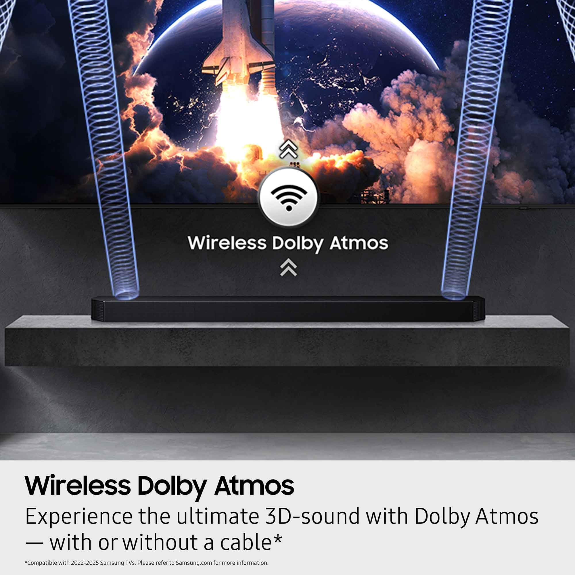 Q990F 11.1.4ch Q Series Subwoofer + Rear Speaker, Wireless Dolby Atmos, Q-Symphony, Game Mode Pro, Adaptive Sound (HW-Q990F, 2025)