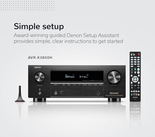 AVR-X3800H 9.4-Ch 8K UHD AVR Home Theater Stereo Receiver, (105W X 9) Built-in Bluetooth Wi-Fi & HEOS Multi-Room Streaming Dolby Atmos DTS:X IMAX Enhanced & Auro 3D