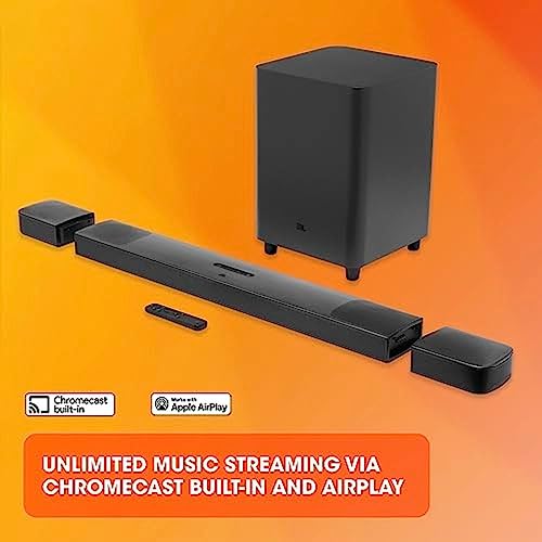 Bar 9.1 - Channel Soundbar System with Surround Speakers and Dolby Atmos, Black