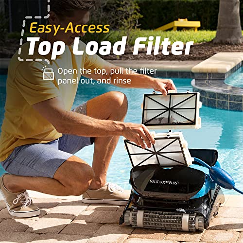 Nautilus CC Plus Wi-Fi Automatic Robotic Pool Vacuum Cleaner, Always Cleaning, Never Charging, with Wall Climbing Scrubber Brush, Ideal for In-Ground Pools up to 50 FT in Length