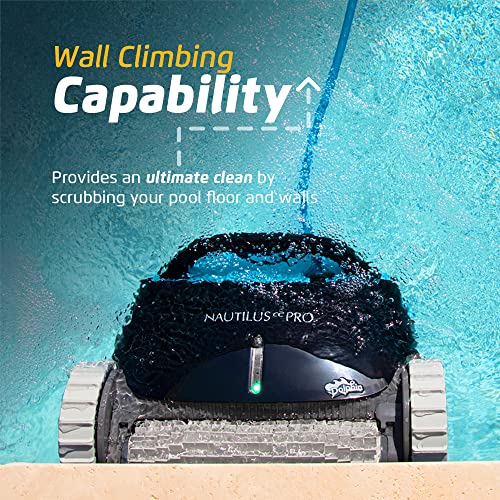 Nautilus CC Pro Wi-Fi Automatic Robotic Pool Vacuum Cleaner, Wall Climbing, Waterline Scrubber Brush, Ideal for In-Ground Pools up to 50 FT in Length