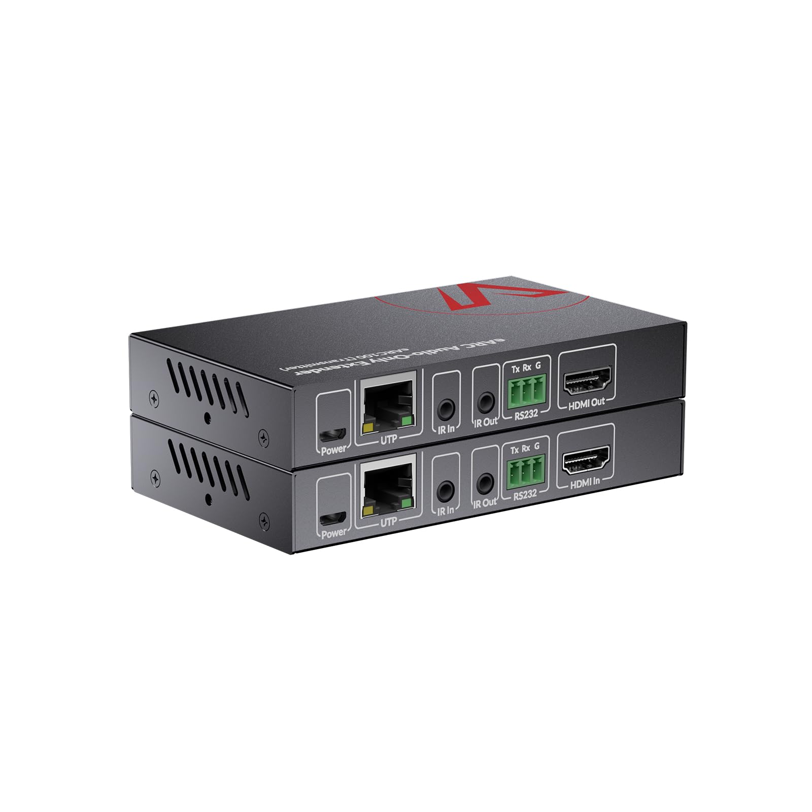 AV Access eARC & ARC Audio Extender Over Cat 5e/6/6a/7 Ethernet Cable Up to 100m/330ft, Audio Extender with 2-Way IR, RS232 & CEC, Ideal for Home Theater(eARC100)