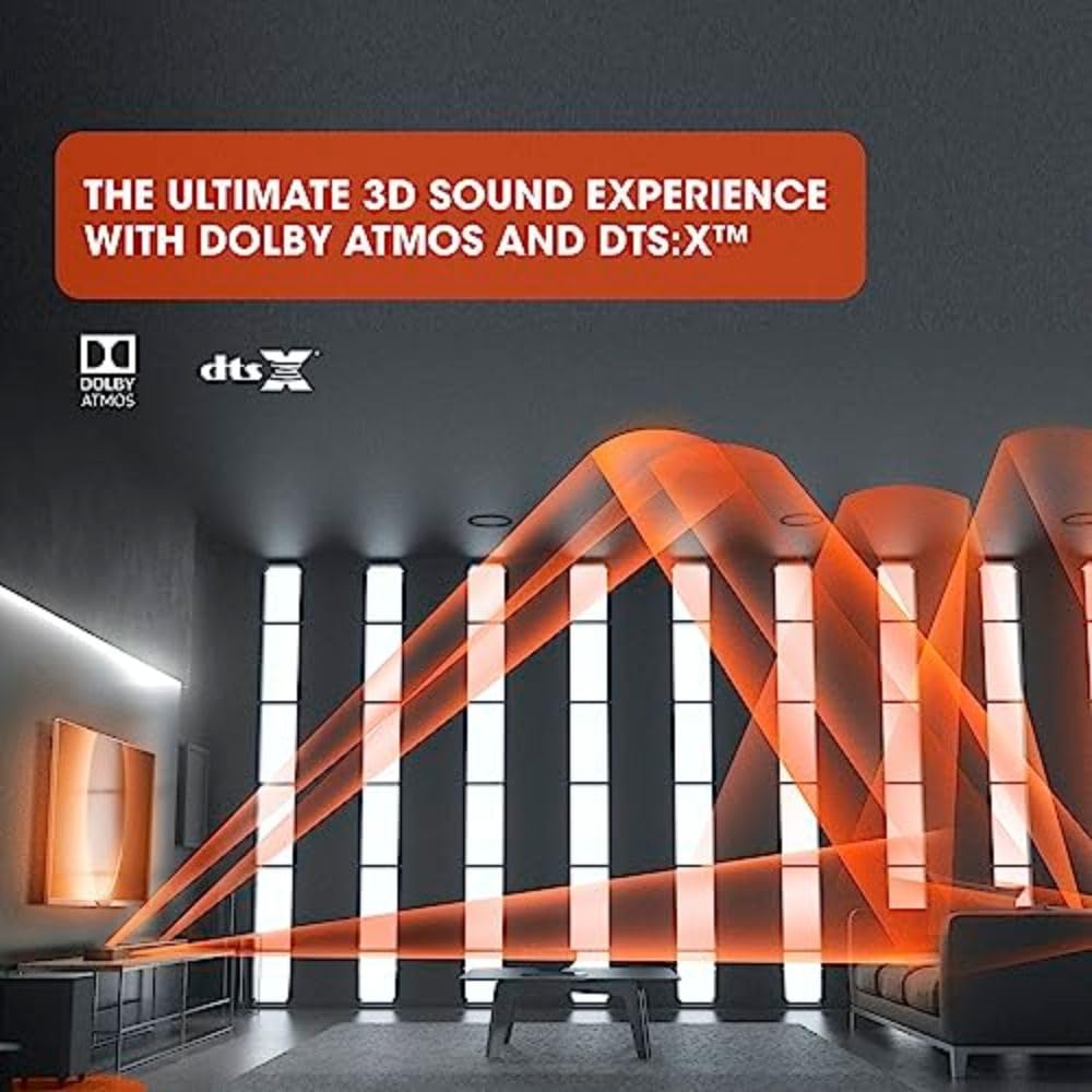 Bar 9.1 - Channel Soundbar System with Surround Speakers and Dolby Atmos, Black