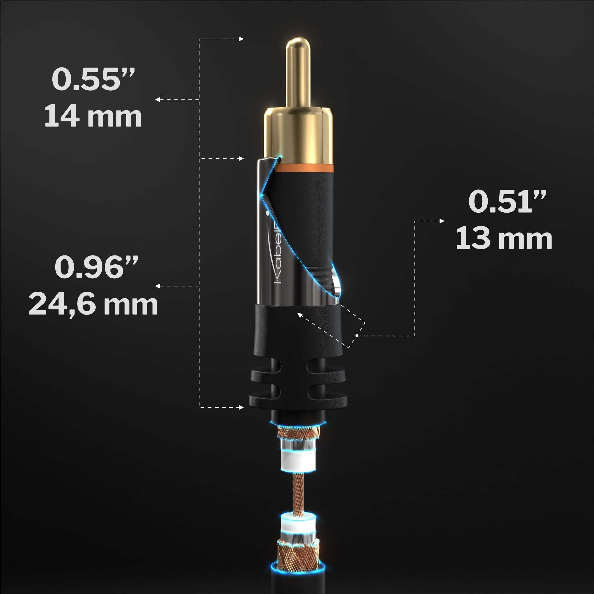 CableDirect – 3ft RCA/Phono Cable, 2 × 2 Plugs, Stereo Audio Cable, Practically Break-Proof & Flawless Sound Quality (coaxial, subwoofer/amp/HiFi & Home Cinema/Blu-ray, Analog & Digital)
