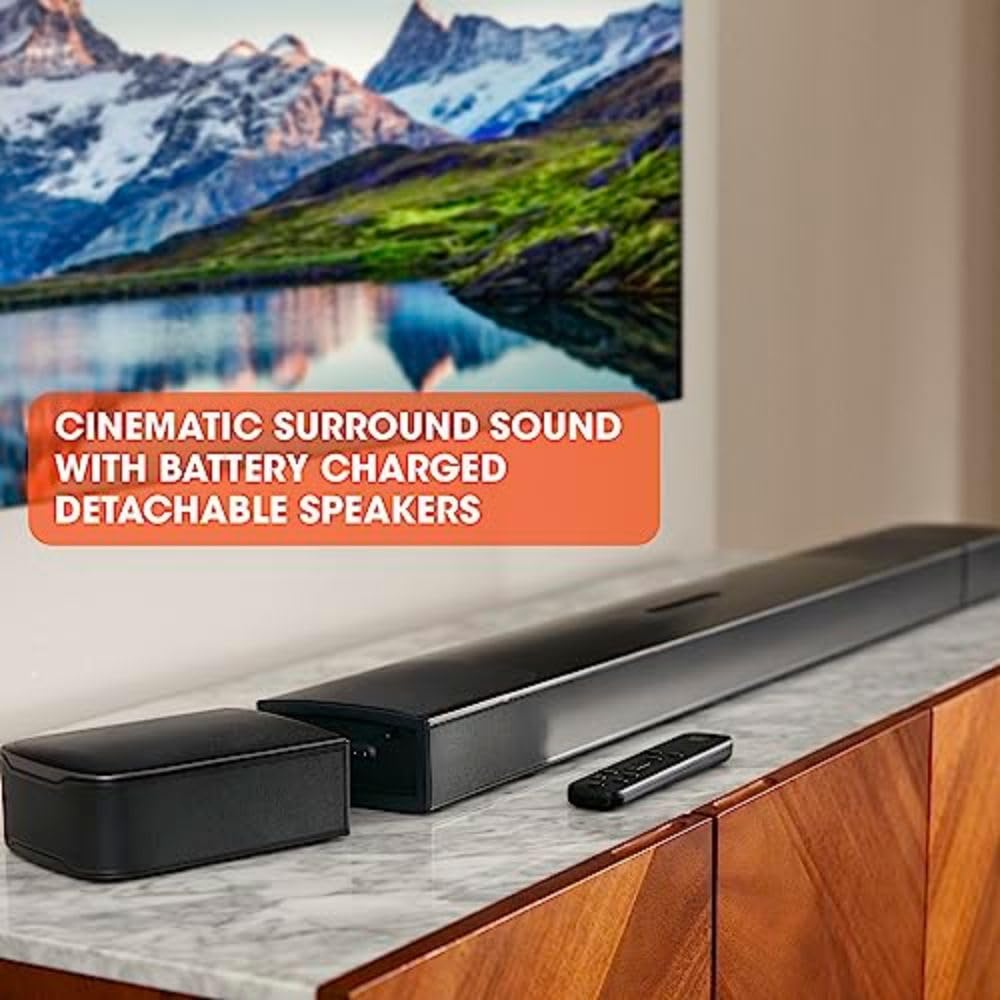 Bar 9.1 - Channel Soundbar System with Surround Speakers and Dolby Atmos, Black