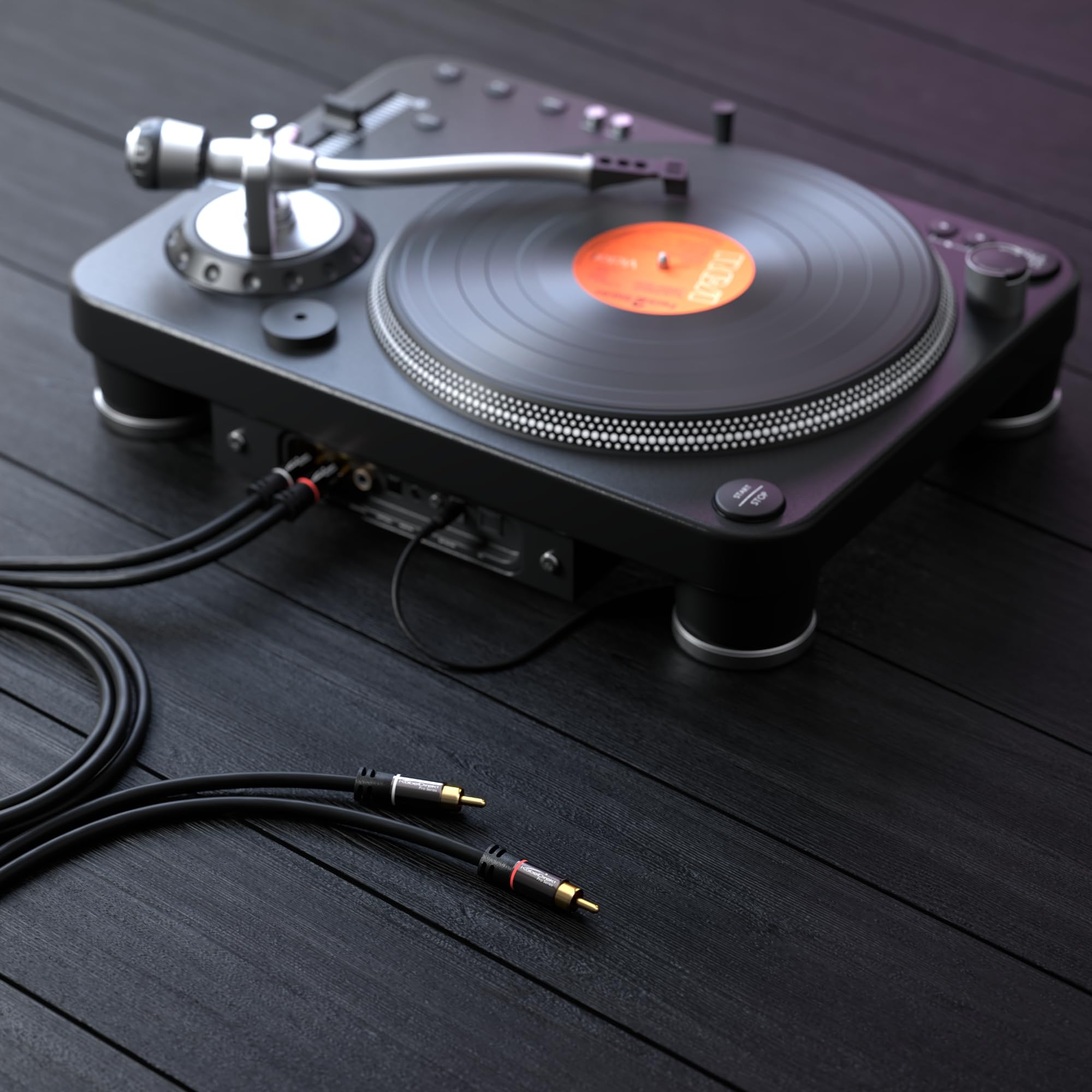 CableDirect – 3ft RCA/Phono Cable, 2 × 2 Plugs, Stereo Audio Cable, Practically Break-Proof & Flawless Sound Quality (coaxial, subwoofer/amp/HiFi & Home Cinema/Blu-ray, Analog & Digital)